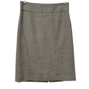 Banana Republic Wool Blend Heathered Pencil Skirt Size 2 Office Business Modest